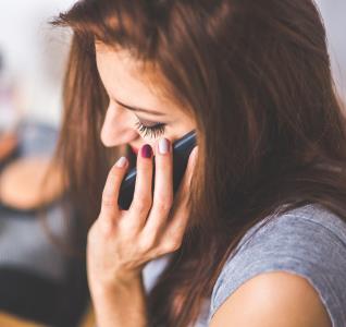 mujer, telefono, movil, llamar
